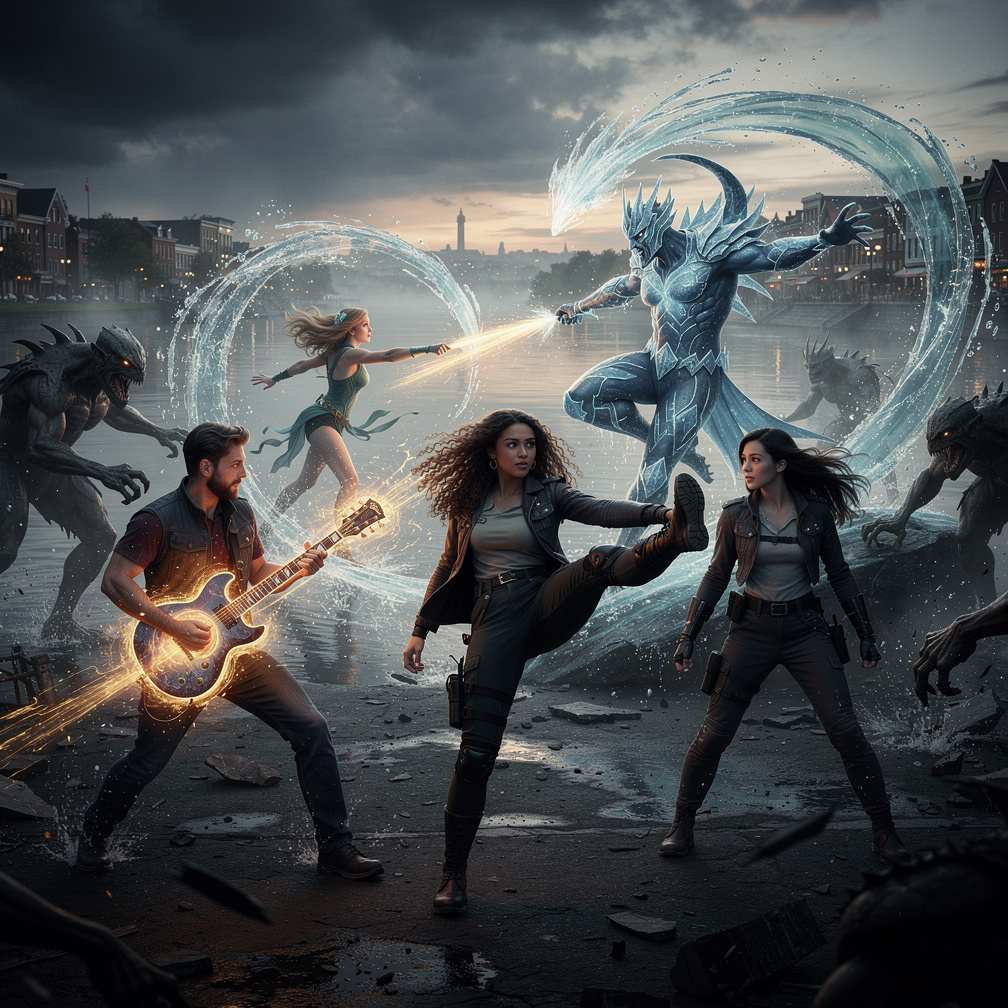 Mia Ji and Stephanie Fujita, The Siren Princess kicks by The Army of Evil Ice King Tiraka
Matthew Robinson III Using his ma