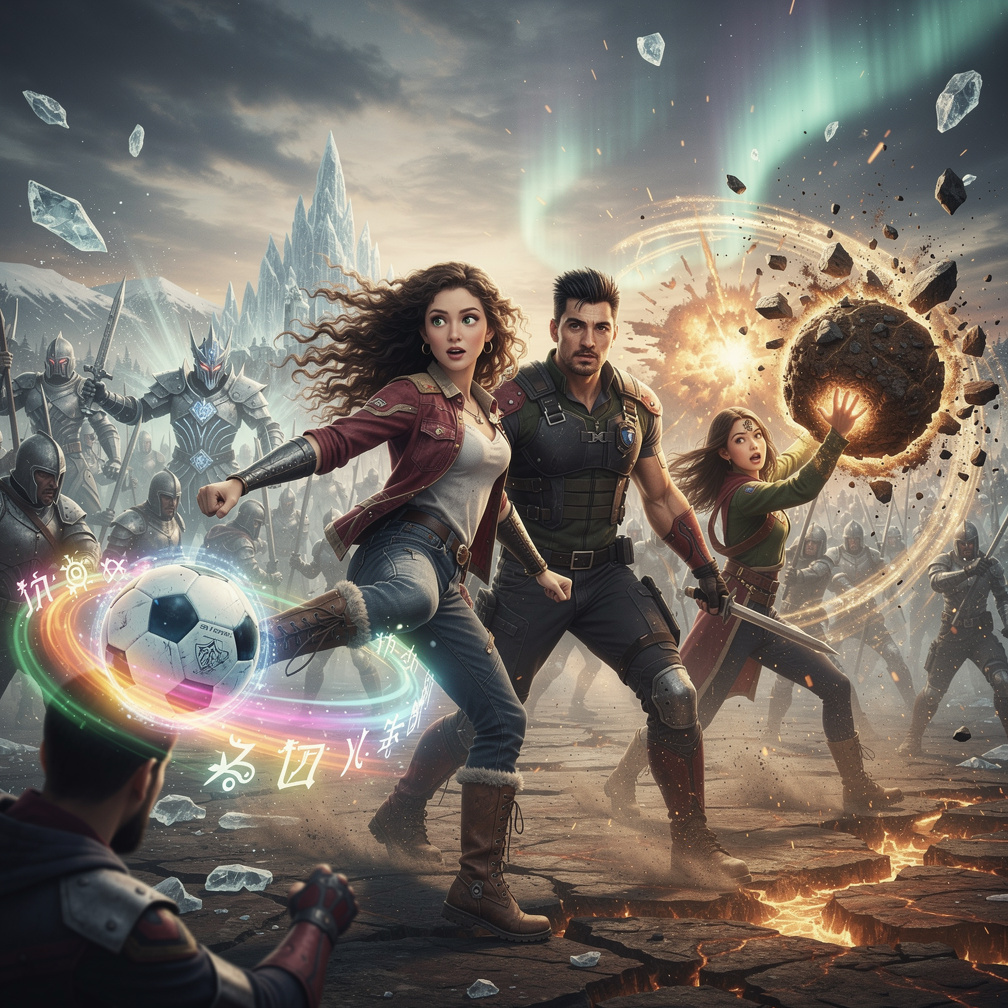 Luis de Souza Shows his Magical Skills by Evil Ice King Tiraka's Army with magical Soccer ball, Kicking Maya Rodrigues Earth