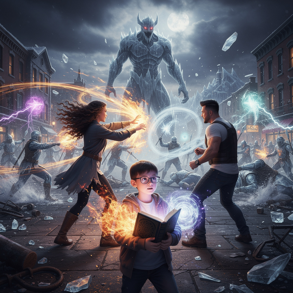 Autism guy Named Frank with Glasses Magical Books Throw Elements by Evil Ice King Tiraka's Army