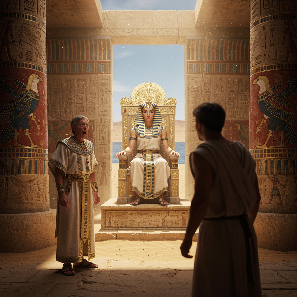 Suddenly you enter the Pharaoh's body.