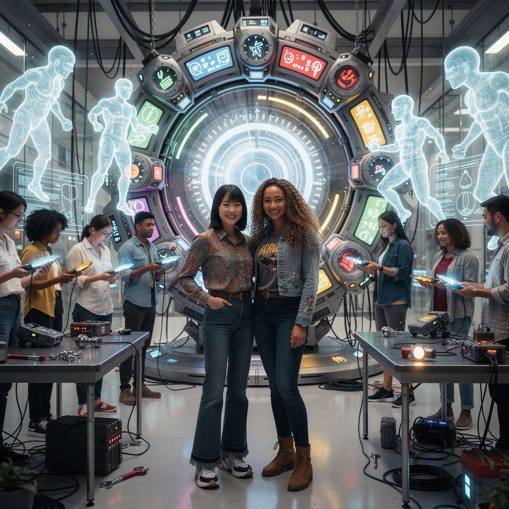 We're work Together At Time Machine With Ghosts and our Human Friends.