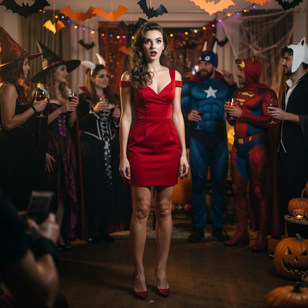 Imagine if: Matthew receives a woman's costume by mistake on the day of a Halloween party. He has no choice but to attend as