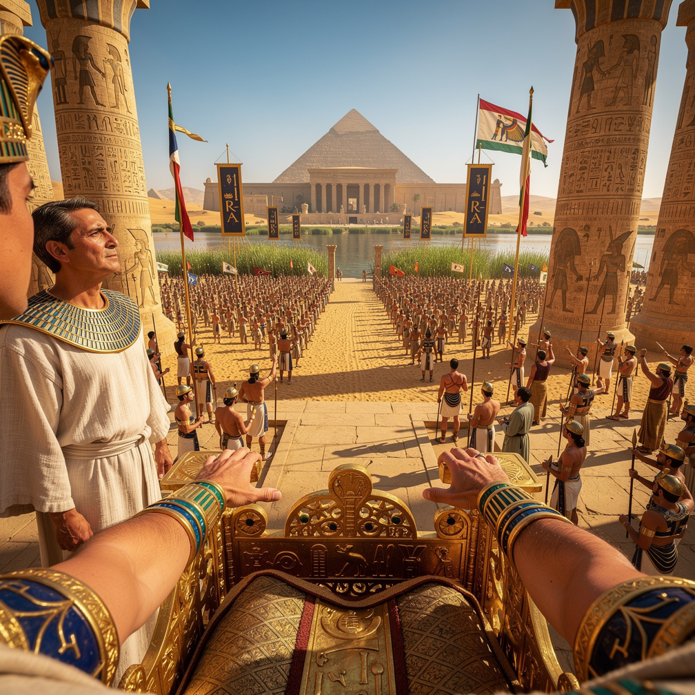 I see the festival through the Pharaoh's eyes, his thoughts a mix of triumph and curiosity about me.