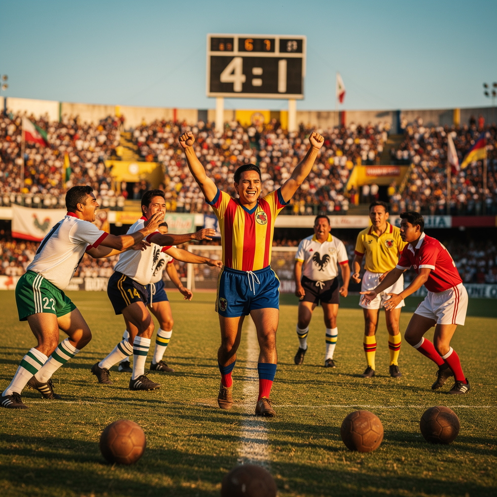 O seu primeiro jogo contra o galo de La Cruz foi 4 a 1 no dia 4 de agosto de 1963, foram quatro gols com um póquer.