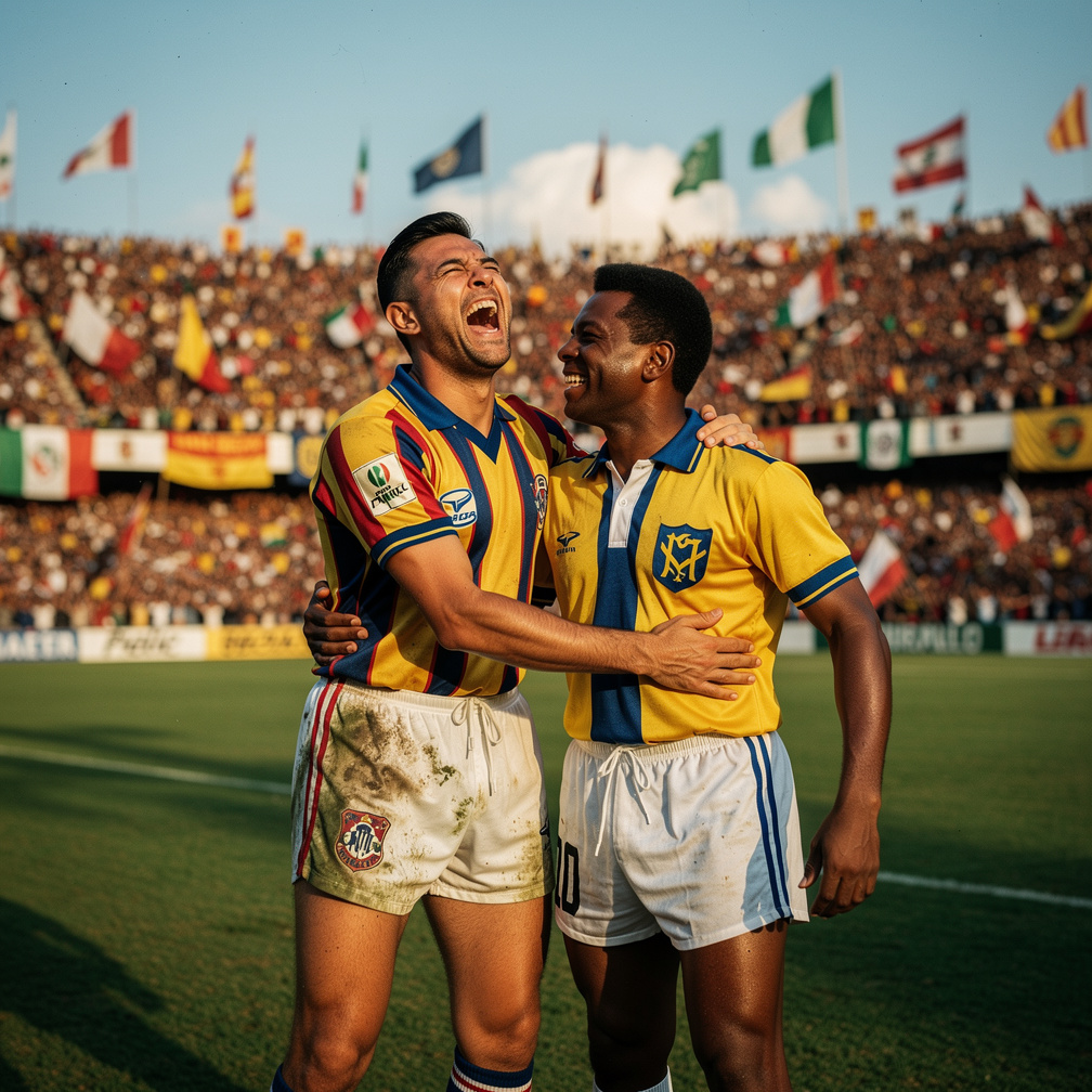 Daí foi o primeiro jogo contra o Santos no dia primeiro de setembro de 1963 com Léo rubias contra Pelé e foi 4 a 2 com quatro
