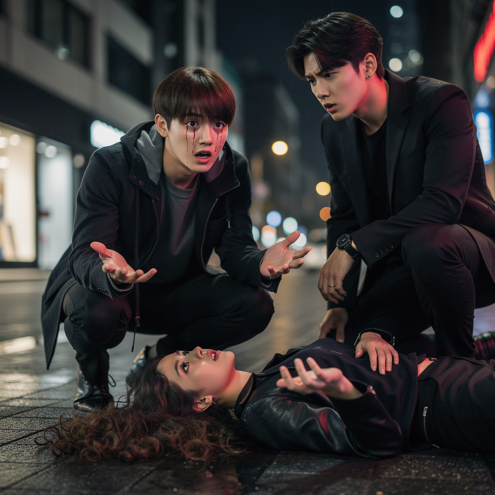 Han'ın gözlerinde yaşlar birikirken Stray Kids üyesi Bang Chan kararlı bir şekilde konuşur: Biz seni kurtaracağız.