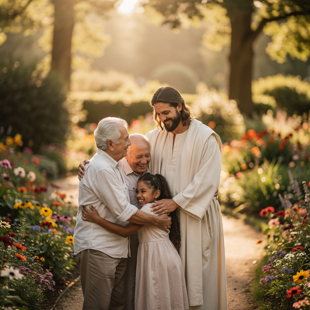 Then Shantia immediately saw her grandparents that passed away when she was born. She immediately hugged them.