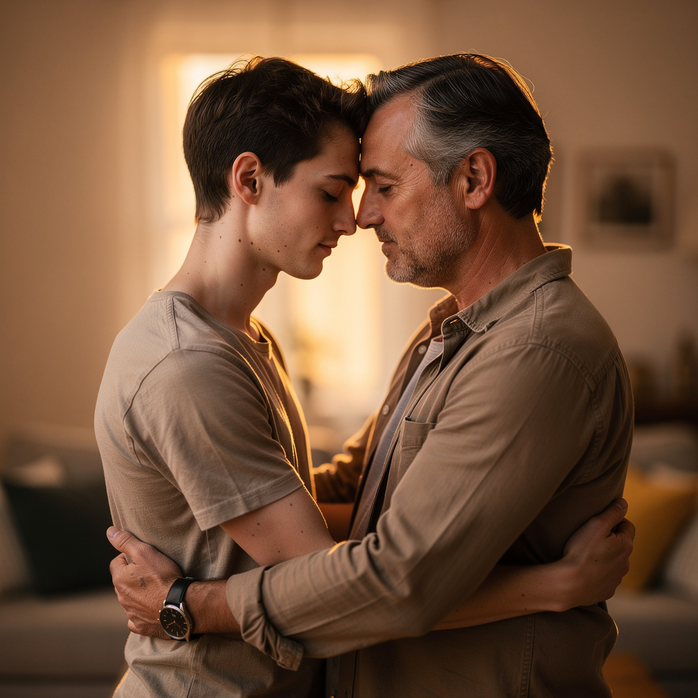 Imagine if: A feminine boy of 18 kissing a man of 35.