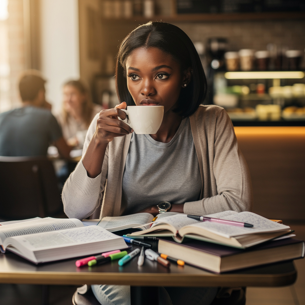 Imagine si: une jeune et belle étudiante gabonaise appelle Zoé jongle entre travail dans un café, étude, racisme des filles, 