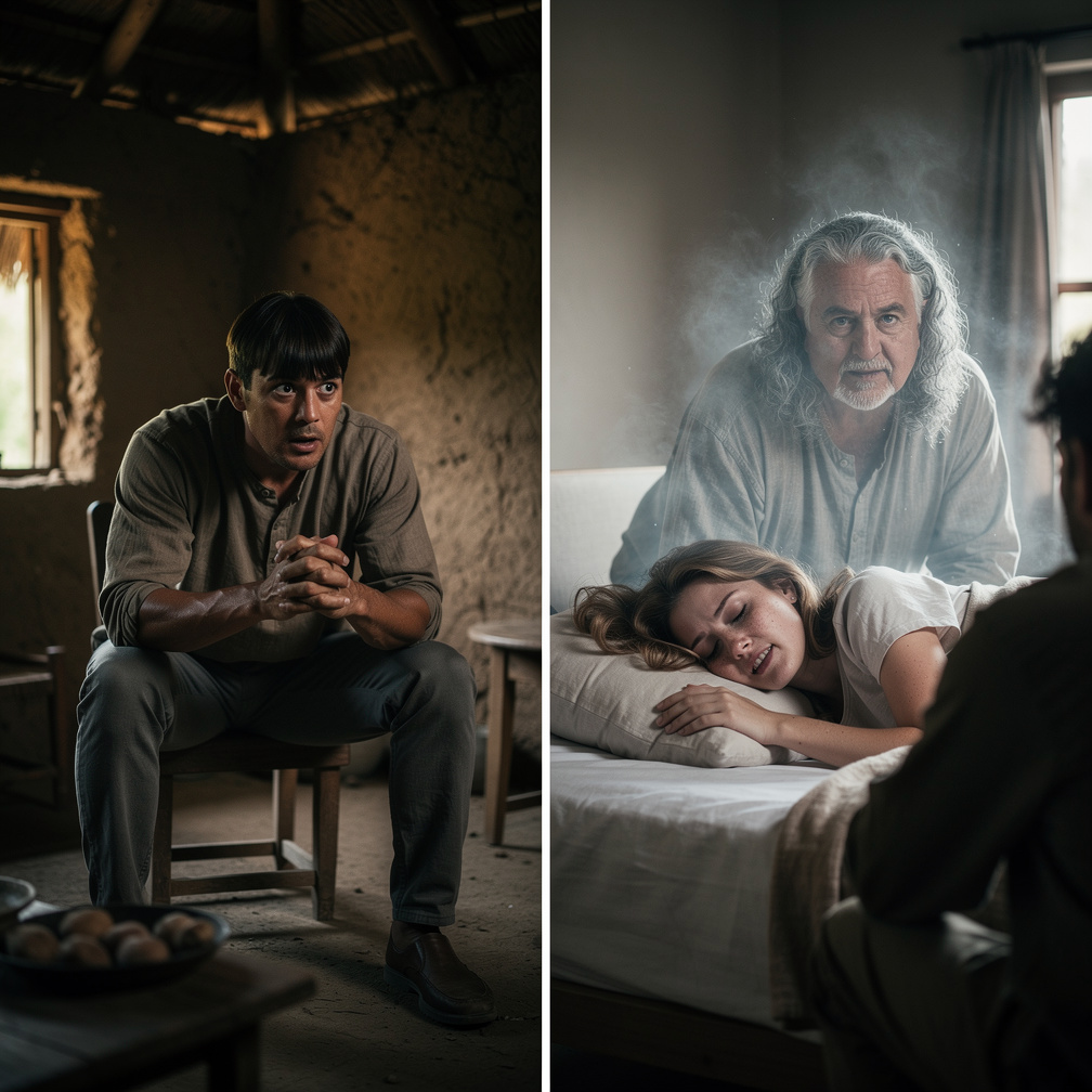He went to a medicine-man; he wanted to appease his father's spirit. He wanted his father to stop giving him a hard time. The