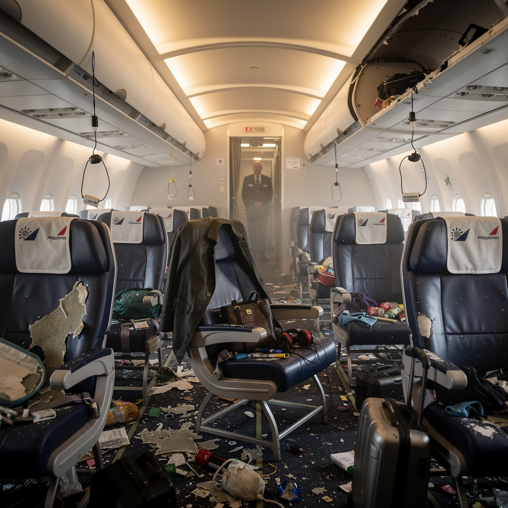 Pilot's quick thinking saved lives, but a mysterious passenger vanished during evacuation.