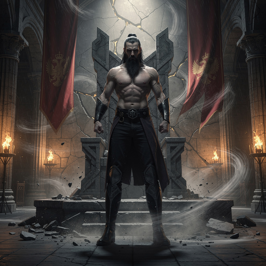 تسللت الرياح إلى قصر الظالم، فأخذت تنقش على جدرانه صرخات الفتى الضائعة، فاهتزت الأعمدة وظهر نور خافت يهدد بانهيار العرش.