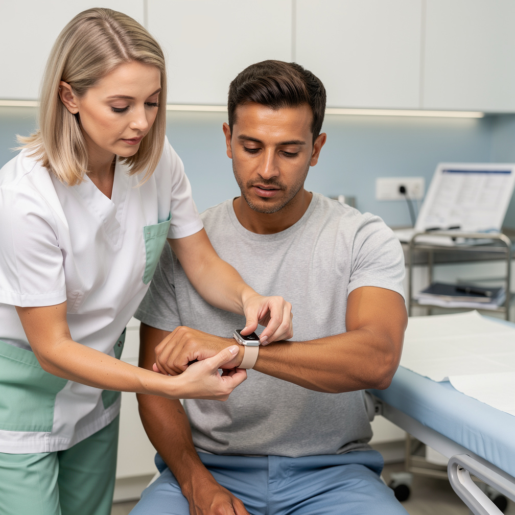 The nurse slipped a tiny, humming device onto his wrist, whispering, It’ll monitor the… something. He blinked, feeling the fa
