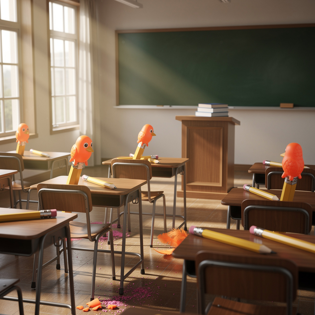 Imagine if: You've been tasked with teaching a class of mischievous, shapeshifting pencils how to behave in a traditional cla