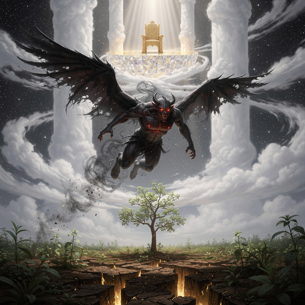 Iblis pun terjatuh dari langit ke bumi.