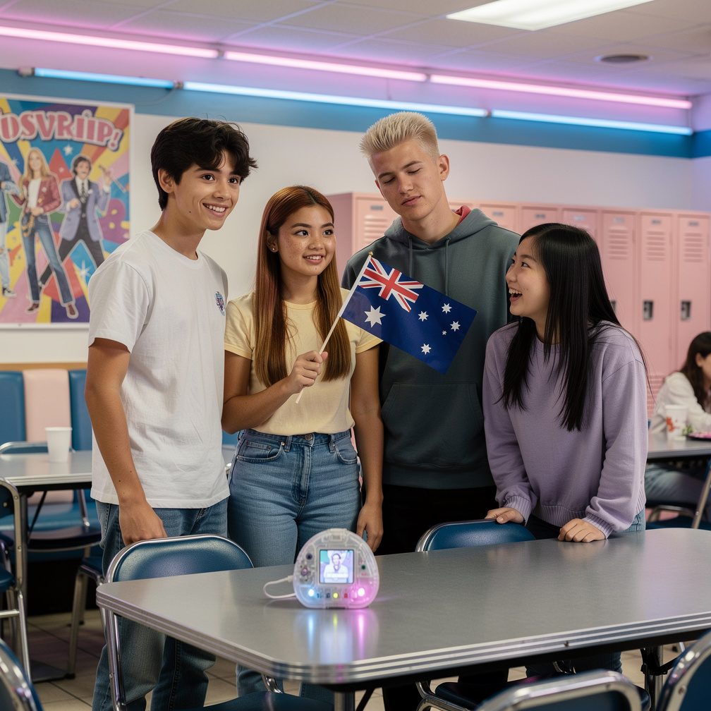 Dana: Hey! Guys, I take Australian Flag Everyone: What!!!!