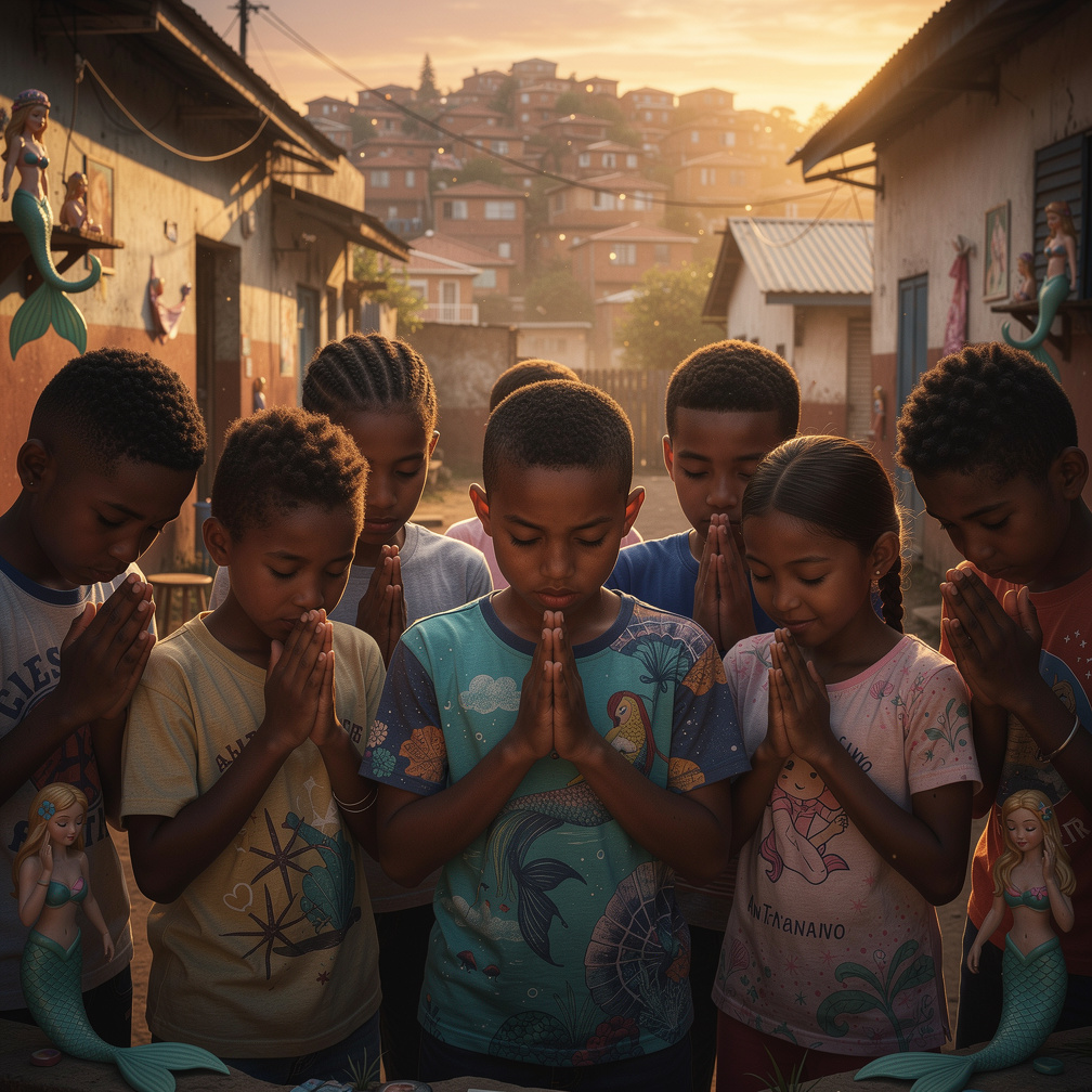 They're praying for God and Said Ry Tompo Jesosy malala, misaotra Anao izahay noho ny fitahianao ny tenanao. Believe in God